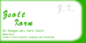 zsolt korn business card
